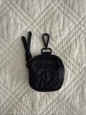 MZ Wallace Black  Quilted Clip Pouch Nylon Pouch Bag Attachment